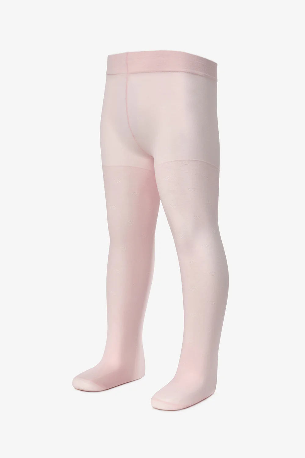 Pembe Minik Kalp Desenli Kız Çocuk Külotlu Çorap