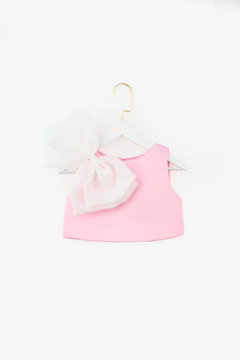 Pembe  Organze Fiyonklu Kız Çocuk İkili Takım - Gale - Image 6