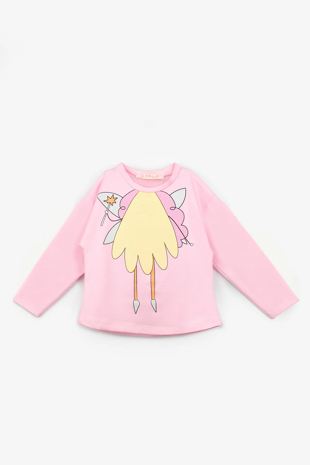 Pembe Peri Kızı Baskılı Kız Çocuk Tişört - Image 4