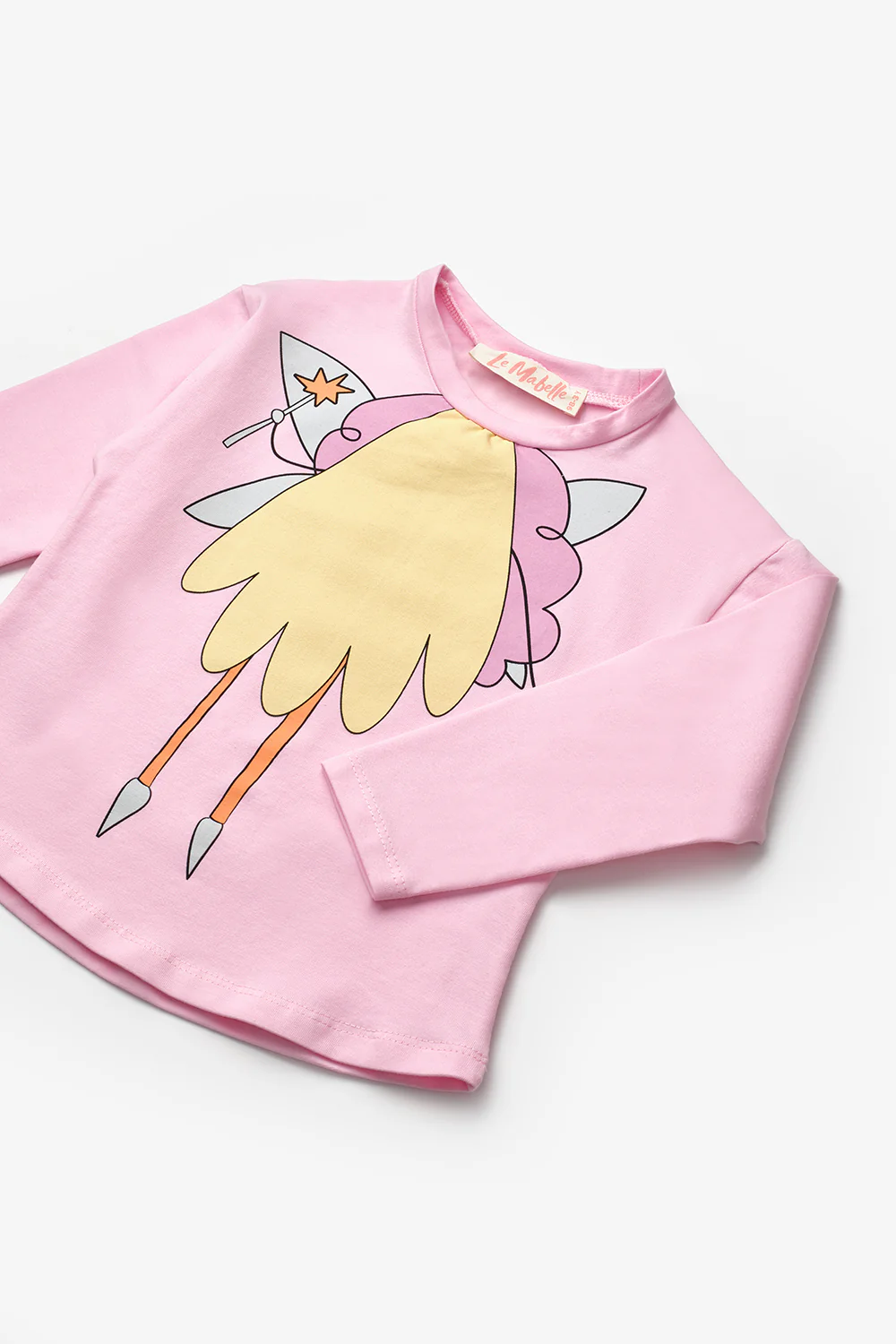 Pembe Peri Kızı Baskılı Kız Çocuk Tişört - Image 6