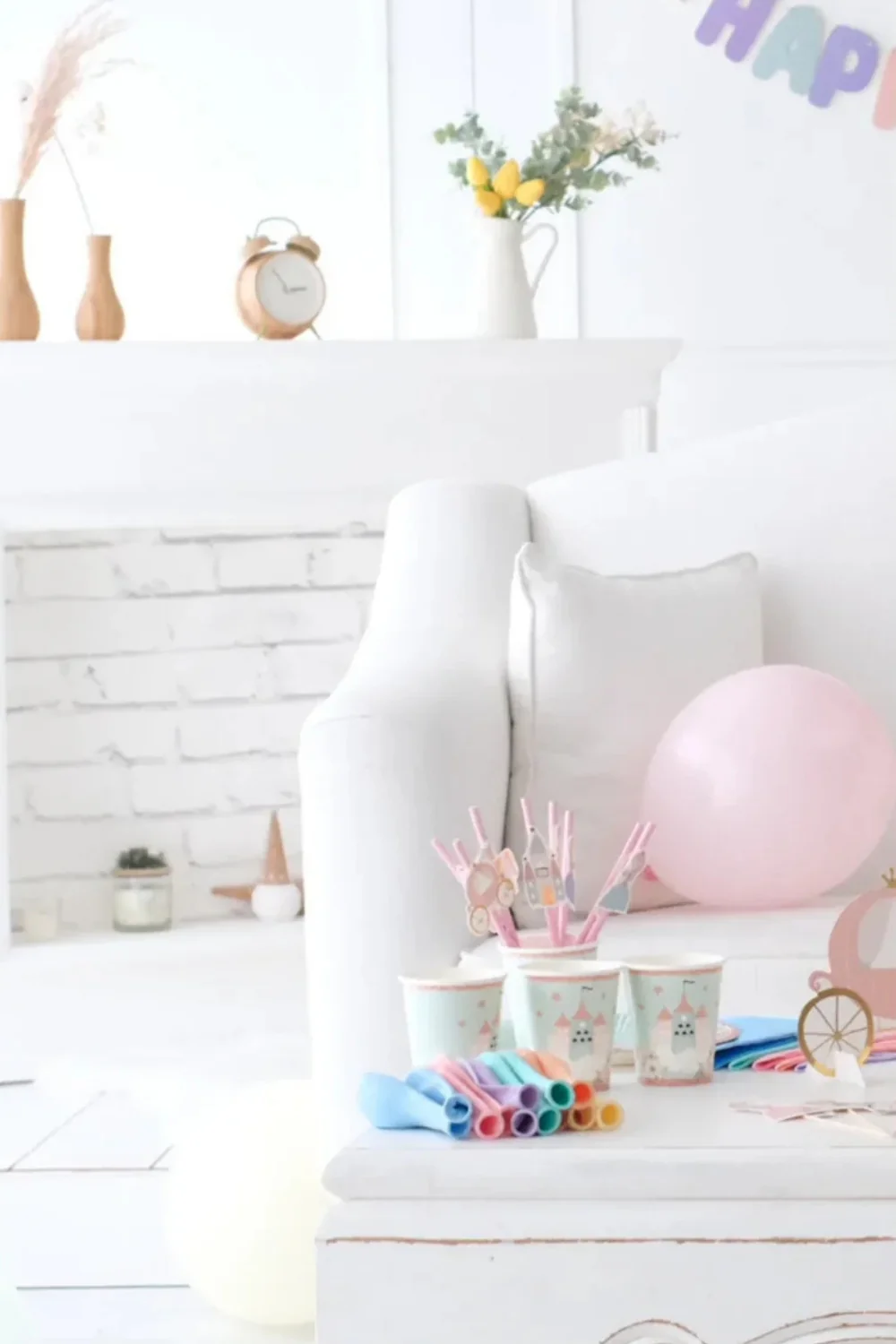 Pembe  Prenses ve Şato Temalı 8'li Parti Pipeti - Image 3