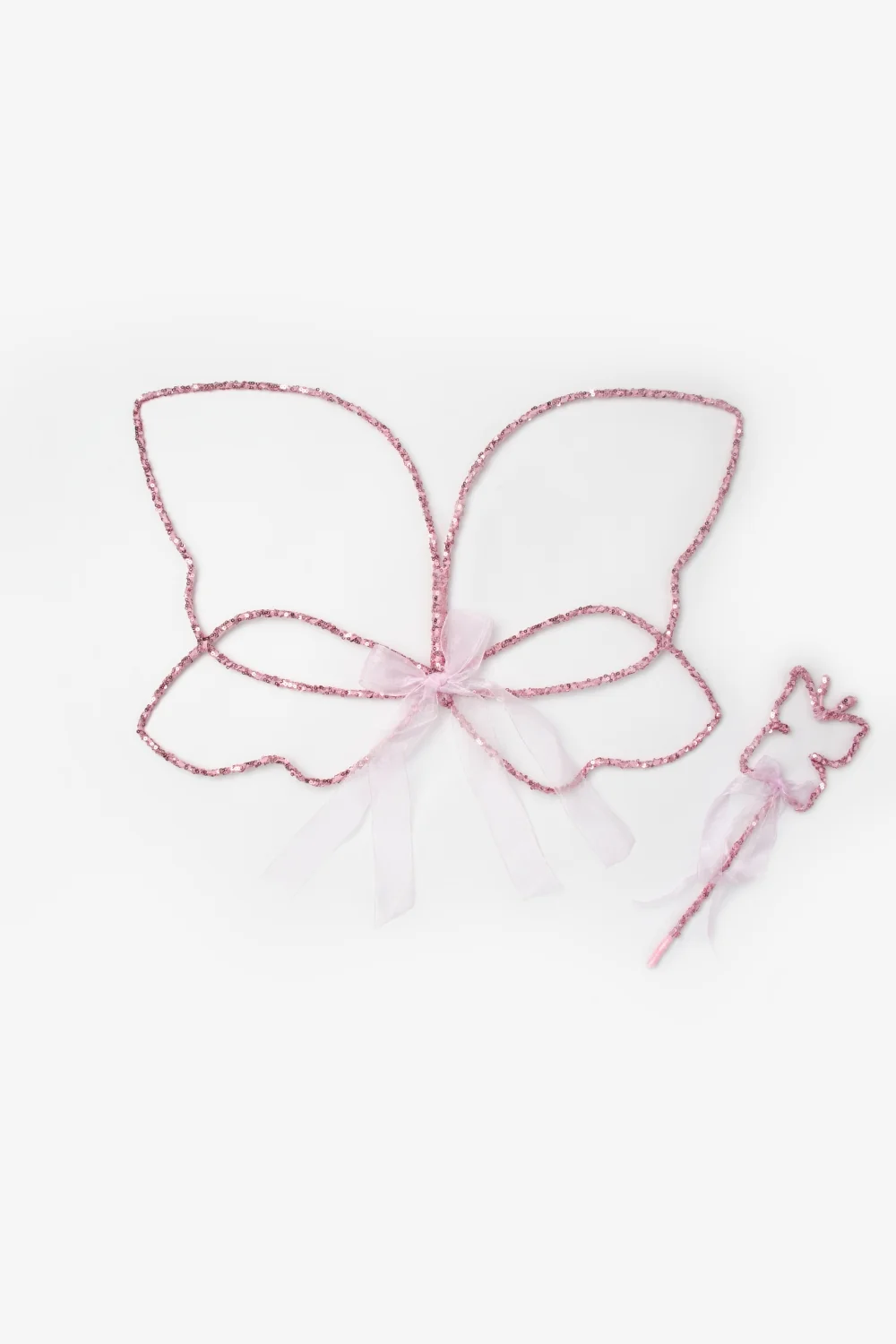 Pembe Pullu 2'li Kelebek Kanat Asa Set - Image 4