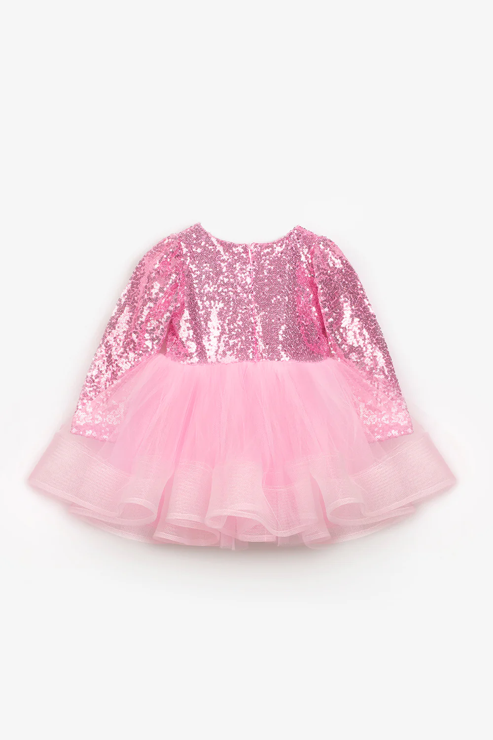 Pembe Pullu Grenli Fiyonk Detaylı Kız Çocuk Elbise - Irene - Image 6