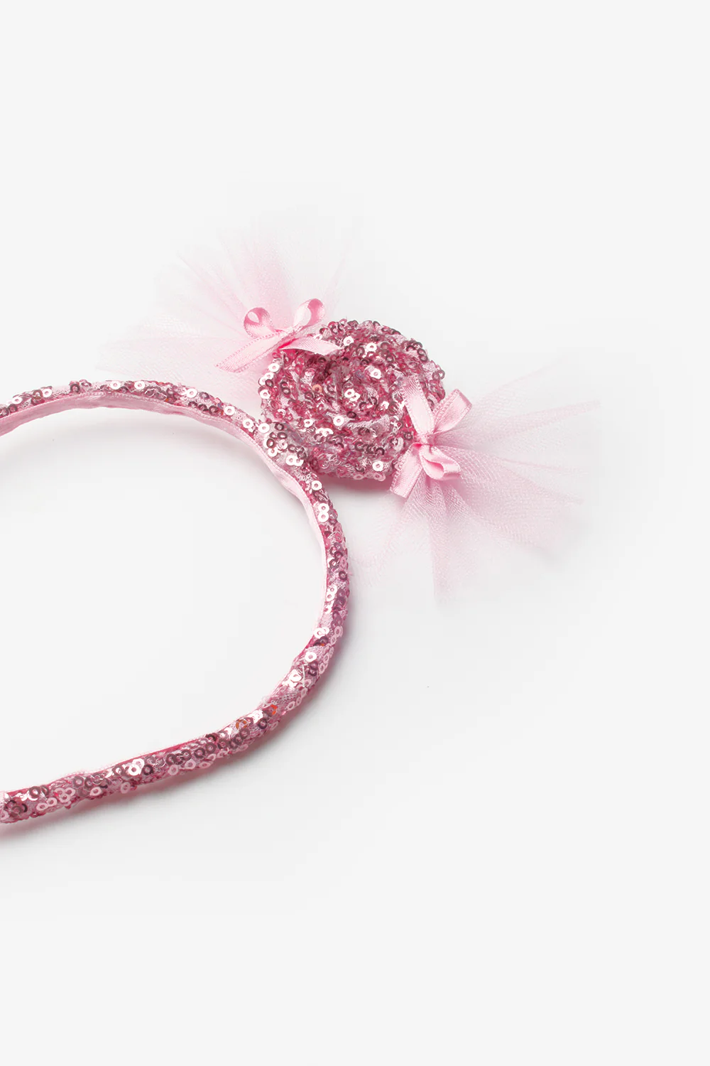 Pembe Pullu Şeker Figürlü Kız Çocuk Taç - Image 2