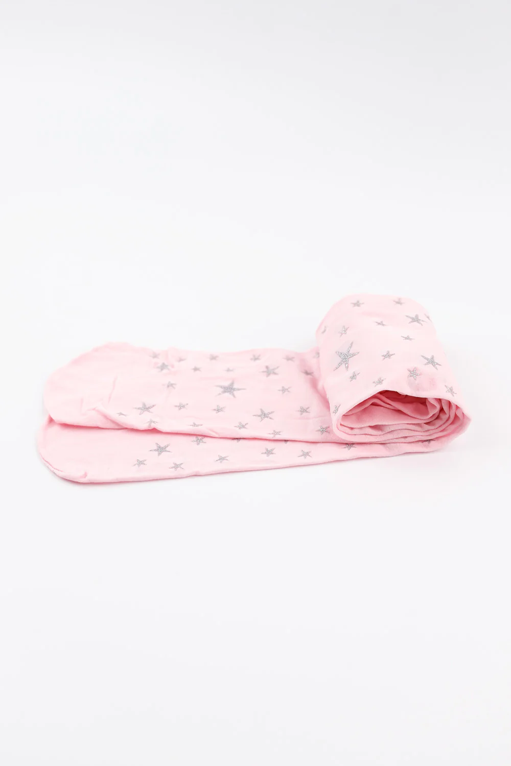 Pembe Simli Yıldızlı Kız Çocuk Muz Külotlu Çorap - Image 3
