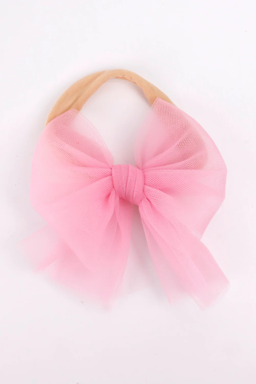 Pembe Tül Fiyonk Saç Bandı - Image 2