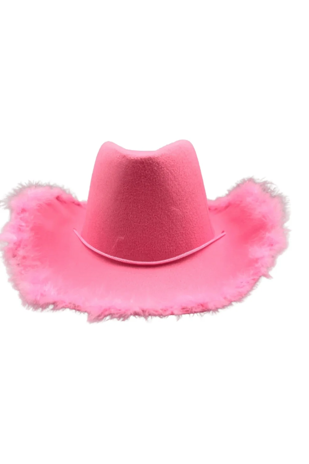 Pembe Tüylü Kız Çocuk Kovboy Şapkası - Image 4