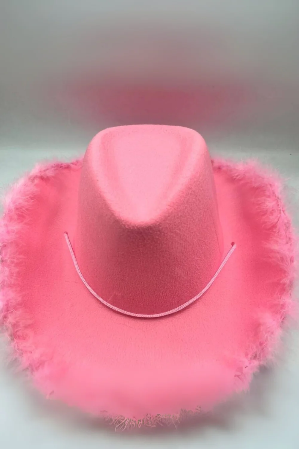Pembe Tüylü Kız Çocuk Kovboy Şapkası - Image 6