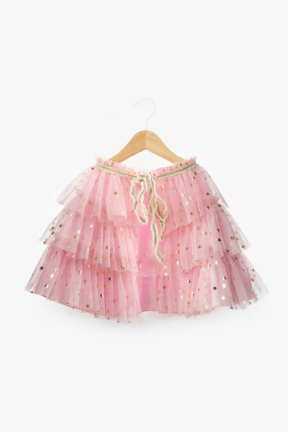 Pembe Yıldızlı Kız Çocuk Kısa Pelerin - Image 4