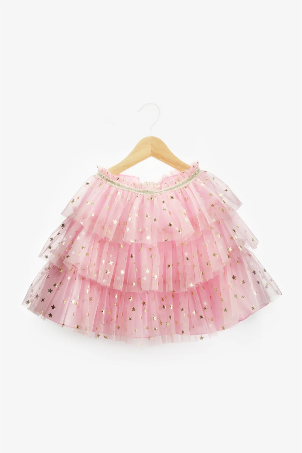 Pembe Yıldızlı Kız Çocuk Kısa Pelerin - Image 5