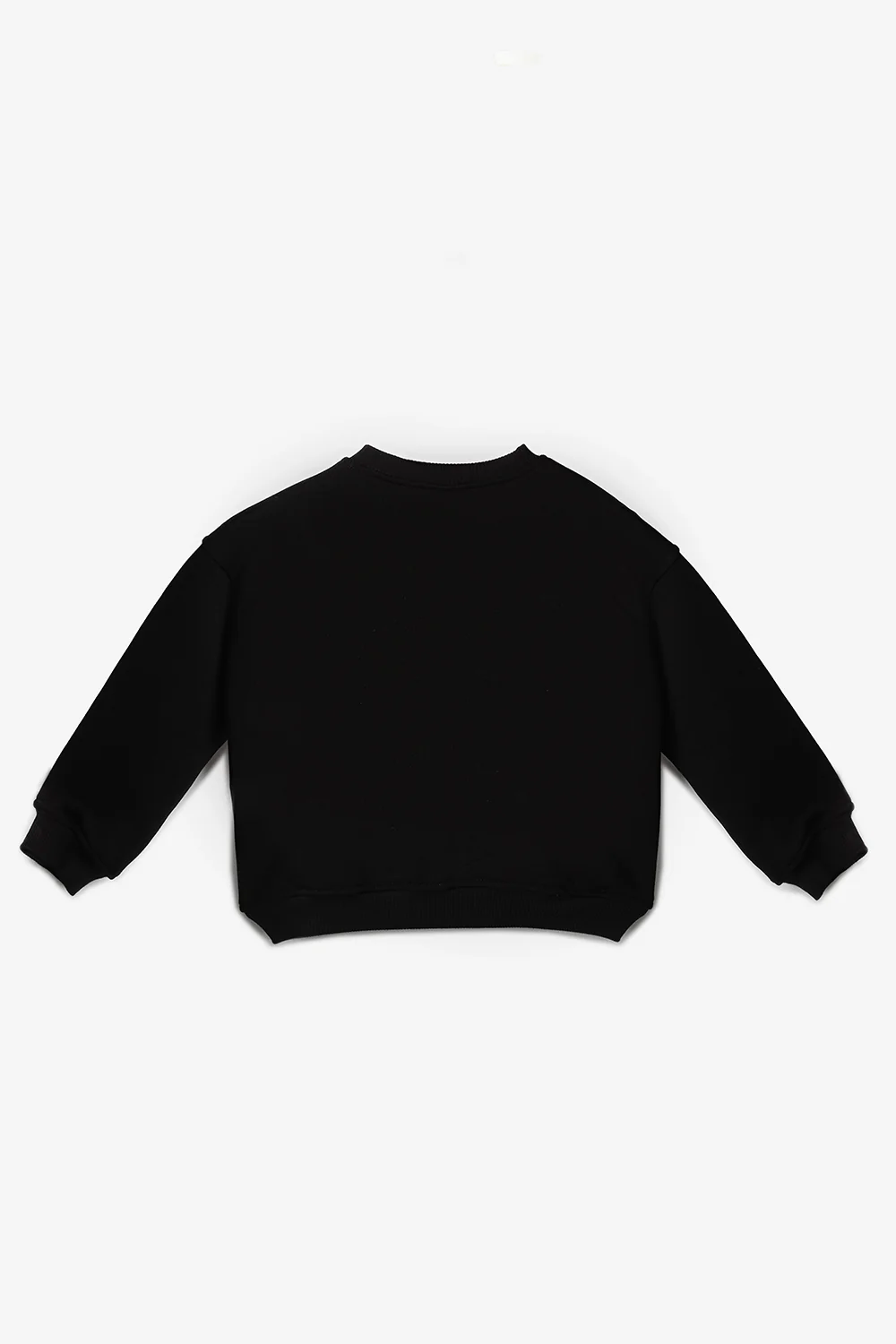 Siyah  Fiyonk Detaylı Kız Çocuk Sweatshirt - Image 3