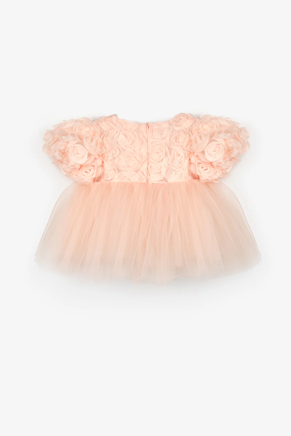 Somon Gül Detaylı Kız Bebek Elbise - Nelia - Image 3