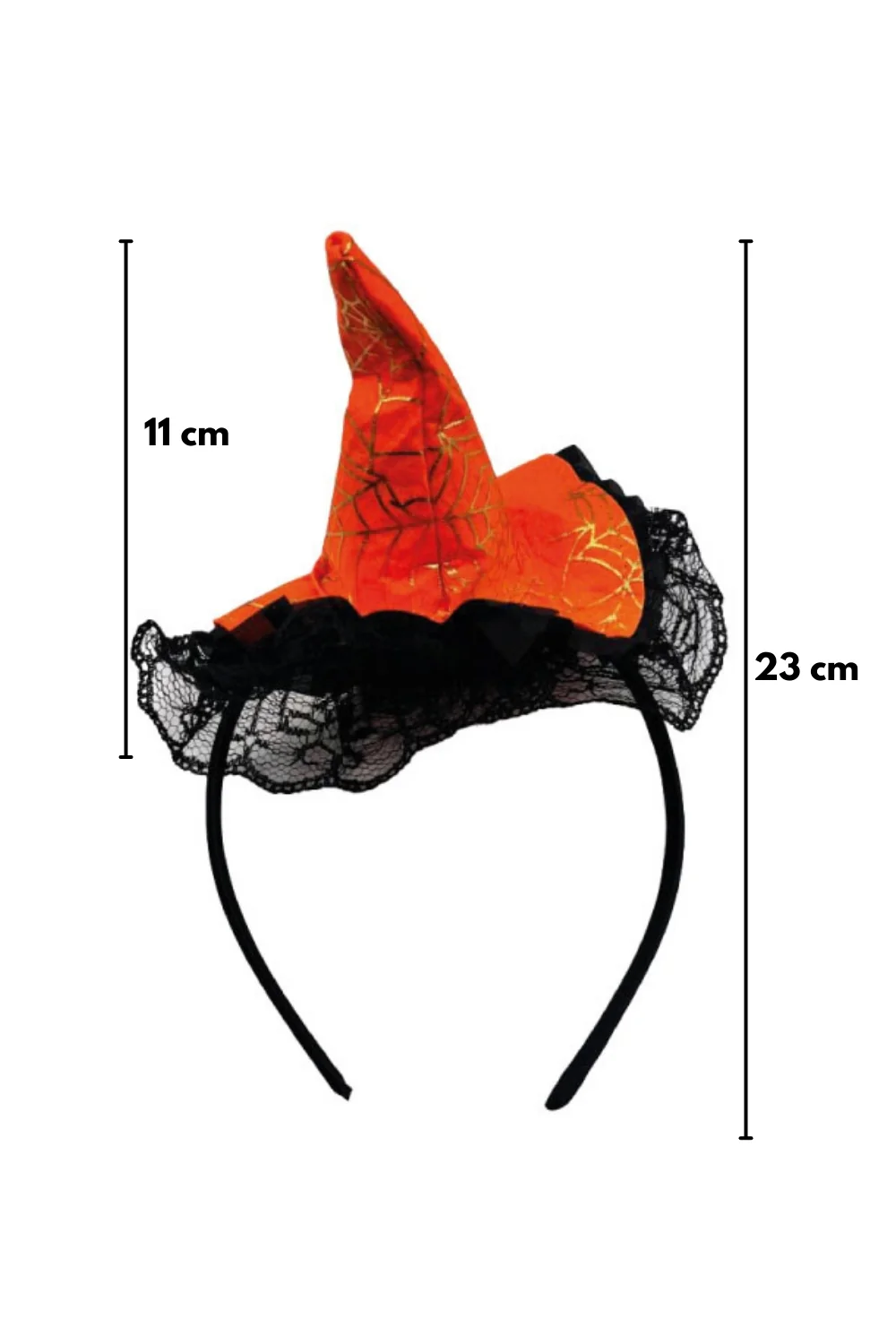 Turuncu  Cadı Şapkası Figürlü Halloween Kız Çocuk Taç - Image 2