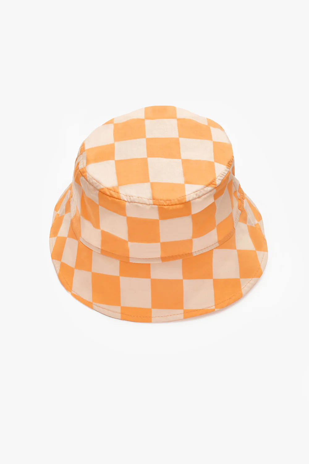 Turuncu Dama Desenli Çocuk Bucket Şapka - Image 3