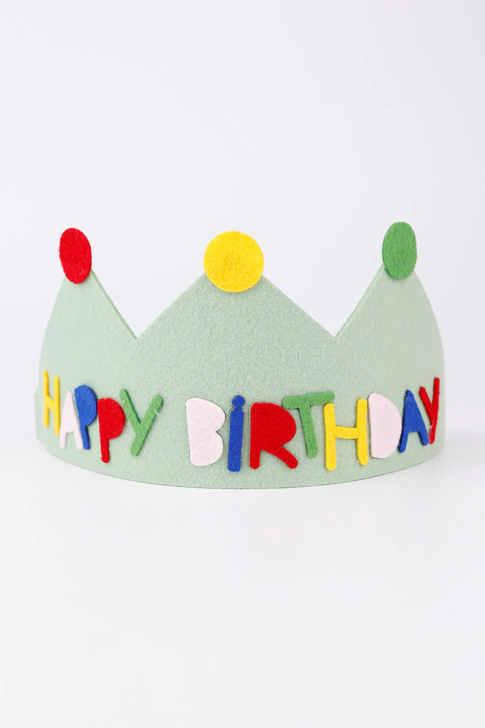 Yeşil Lastikli Keçe Happy Birthday Taç - Image 2