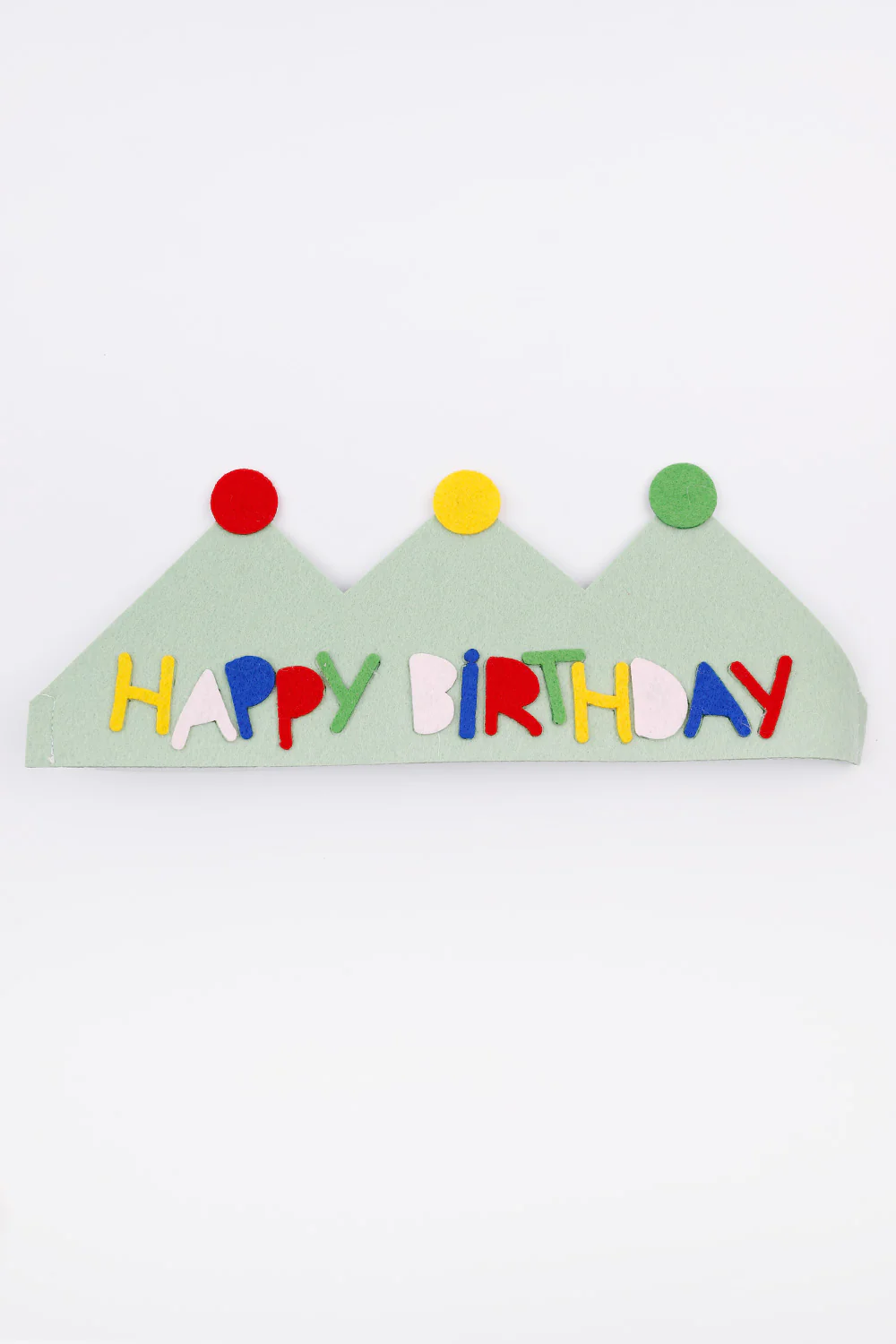 Yeşil Lastikli Keçe Happy Birthday Taç - Image 3